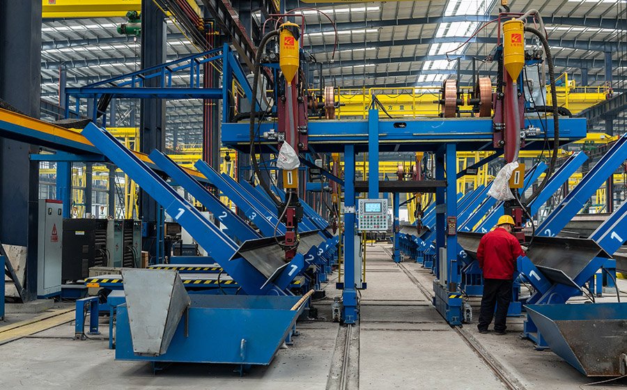 Heavy H steel welding machine