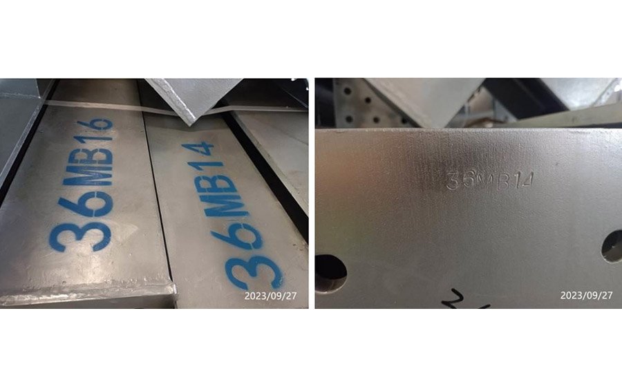 Item number and stamp