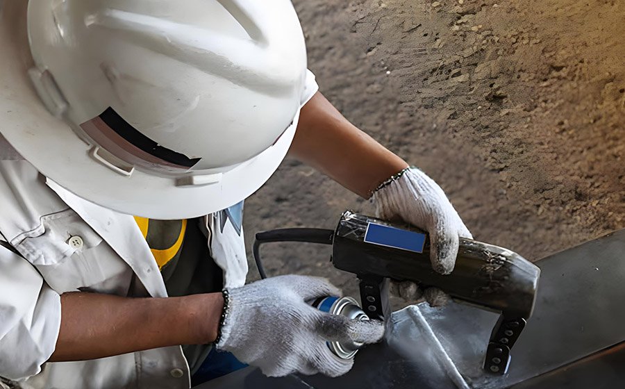 Magnetic Particle Flaw Detection of Steel Structure 