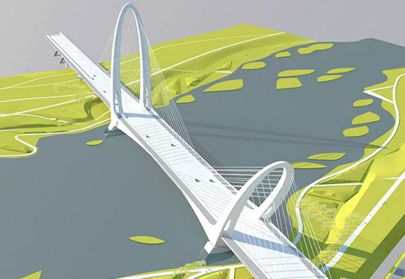 Steel Structure River Bridge BY-131 | Green Steel Bridge, Cantilevered ...