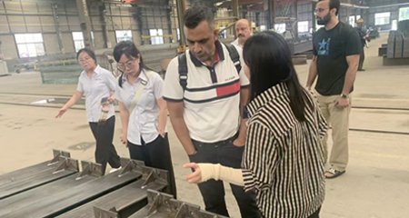 BY STEEL STRUCTURE Group welcomed Mr. Jairaj from India for a visit to our steel structure manufacturing facility.