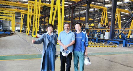 Warmly welcome Canadian customers Max to visit BY Steel Structure Group factory!