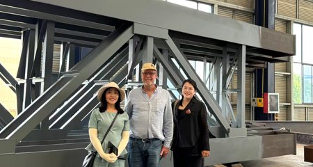 BY STEEL STRUCTURE Group welcomed Mr. Alberto from Argentina for a visit to our steel structure manufacturing facility.
